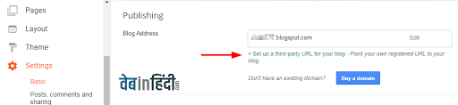 blogger custom domain setting
